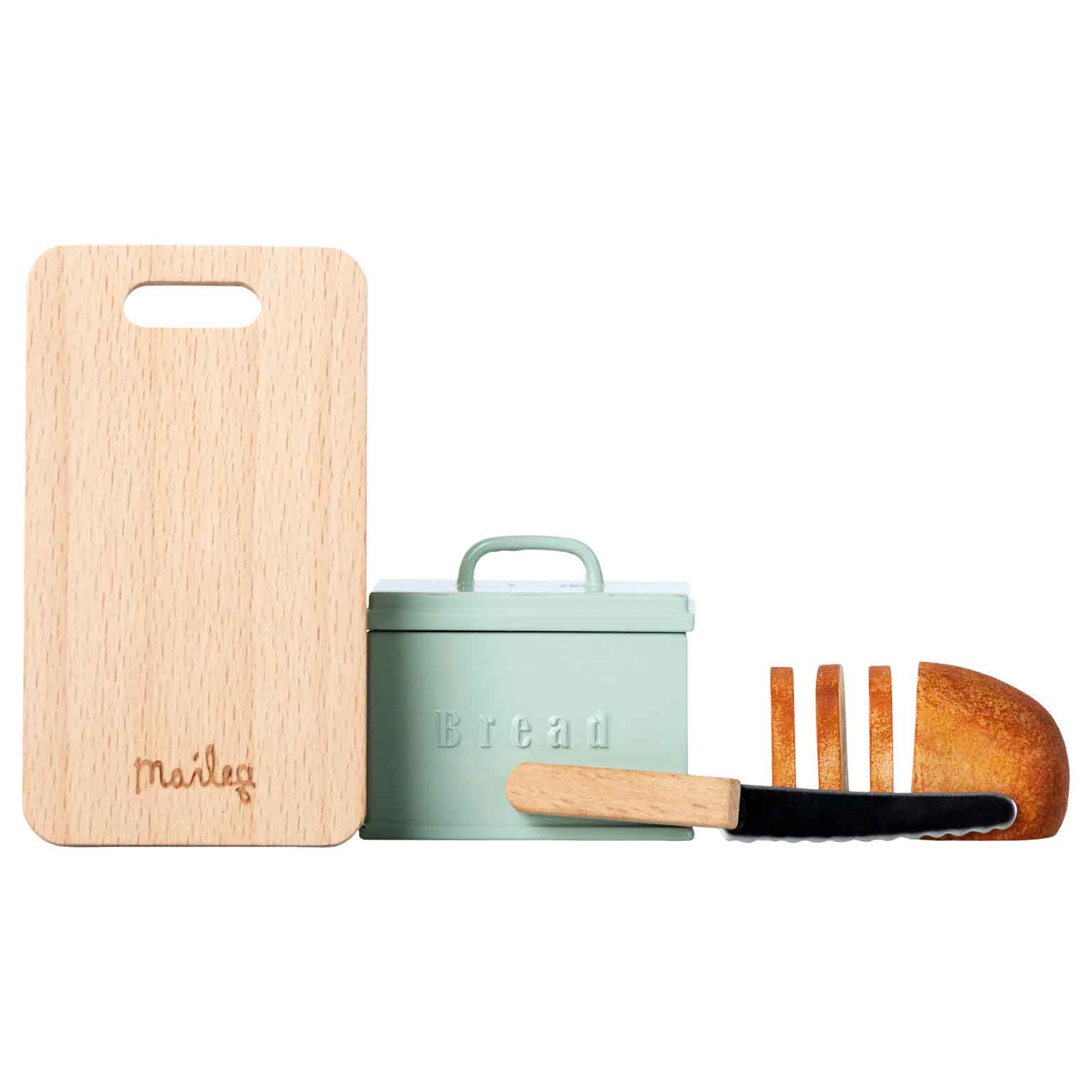 2021 Maileg Miniature Bread Box with Utensils - Knot and Spool