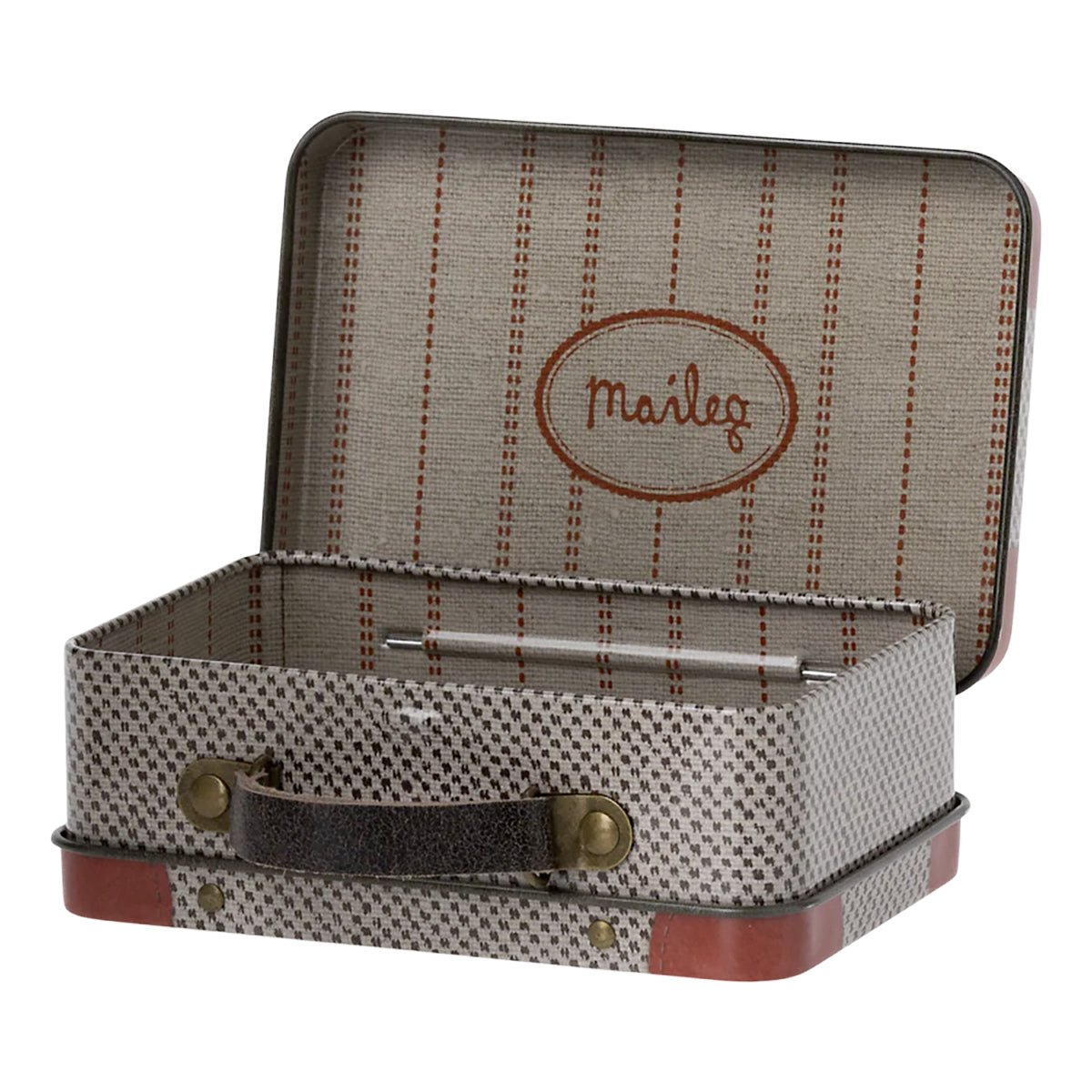 2022 Maileg Grey Metal Travel Suitcase - Knot and Spool