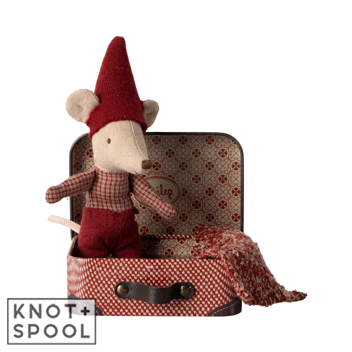 Maileg Baby Christmas Mouse In Suitcase