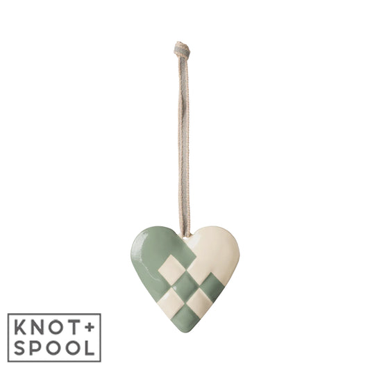 Maileg Large Mint Metal Heart Ornament