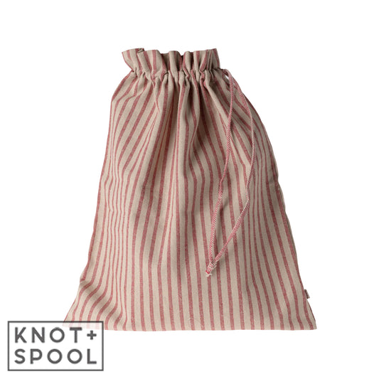 Maileg Large Striped Red & Dark-Sand Bag