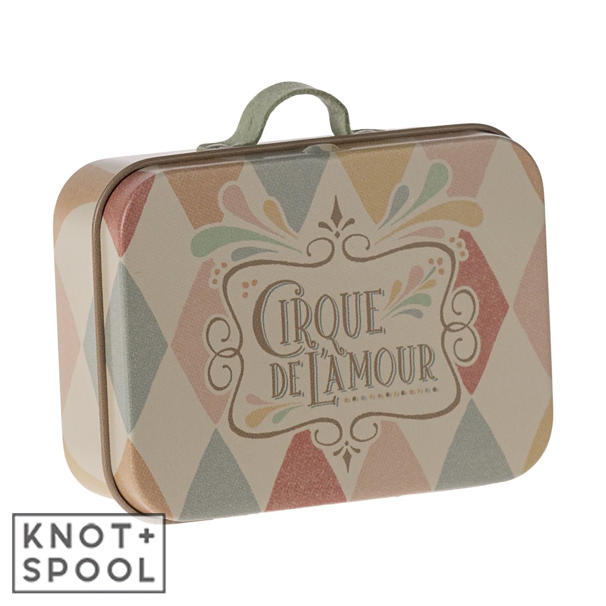 2024 Maileg Harlequin Micro Suitcase - Knot and Spool