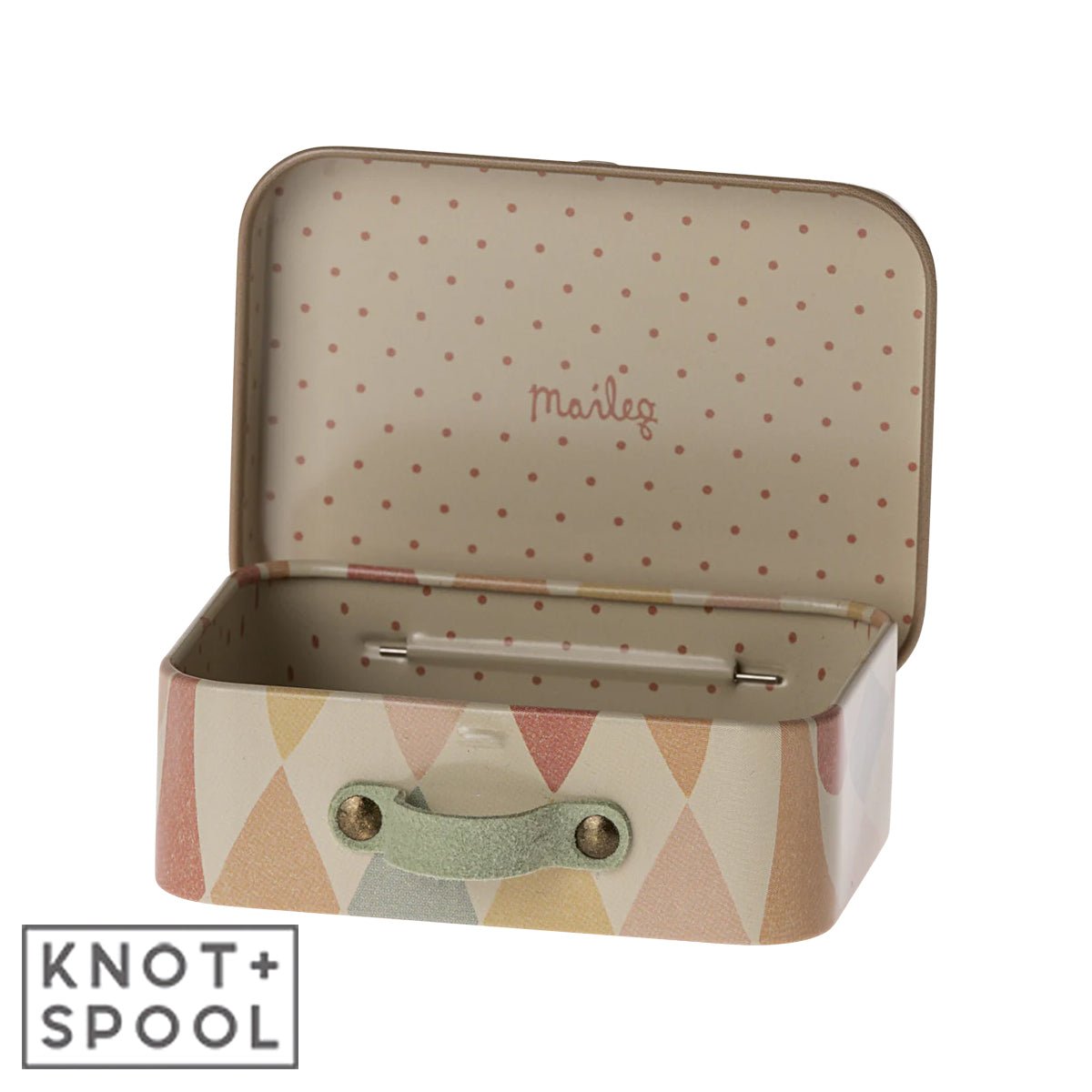 2024 Maileg Harlequin Micro Suitcase - Knot and Spool