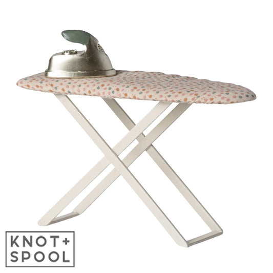 2024 Maileg Mouse Iron and Ironing Board with Multi Dots - Knot and Spool