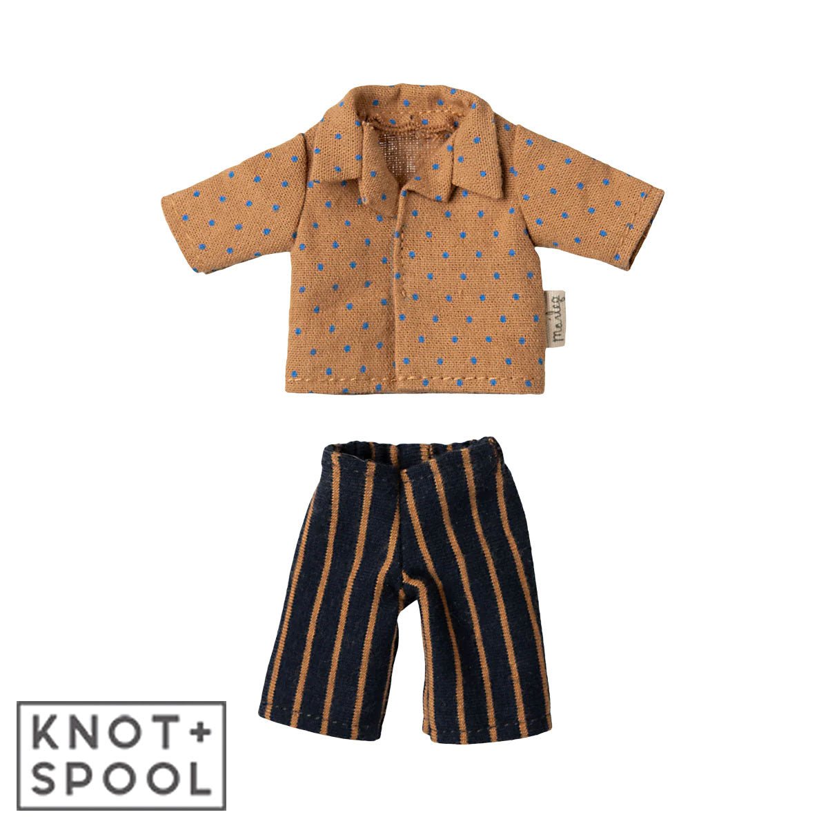 2025 Maileg Dad Mouse Shirt & Striped Pants - Knot and Spool