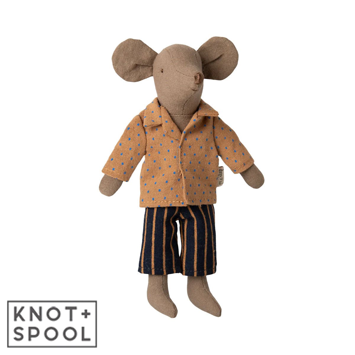 2025 Maileg Dad Mouse Shirt & Striped Pants - Knot and Spool