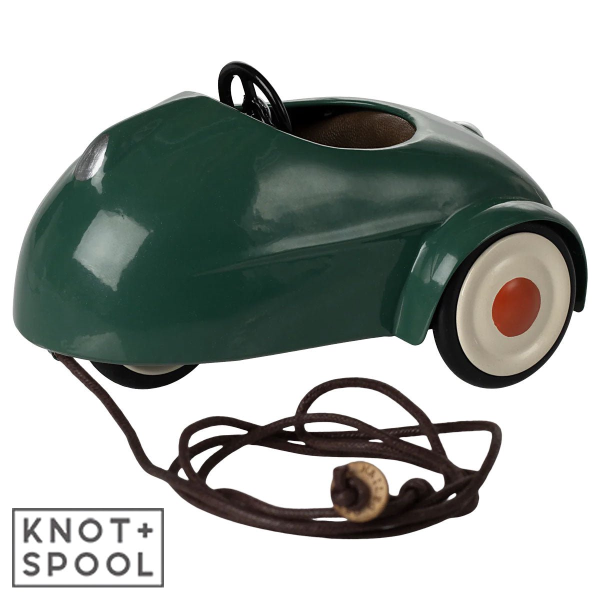 2025 Maileg Dark - Green Mouse Car - Knot and Spool