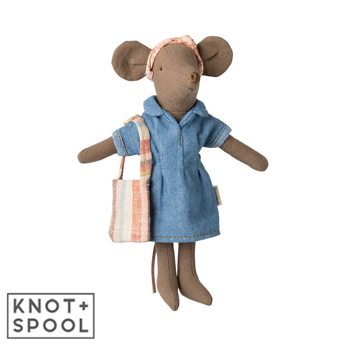 2025 Maileg Mum Mouse Denim Dress & Bag - Knot and Spool