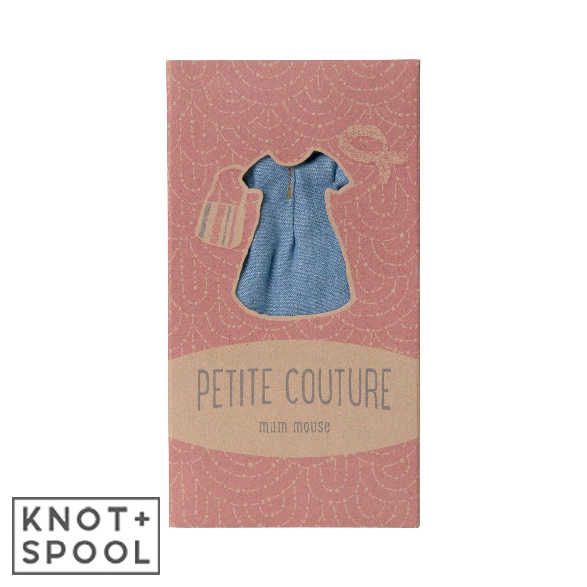 2025 Maileg Mum Mouse Denim Dress & Bag - Knot and Spool