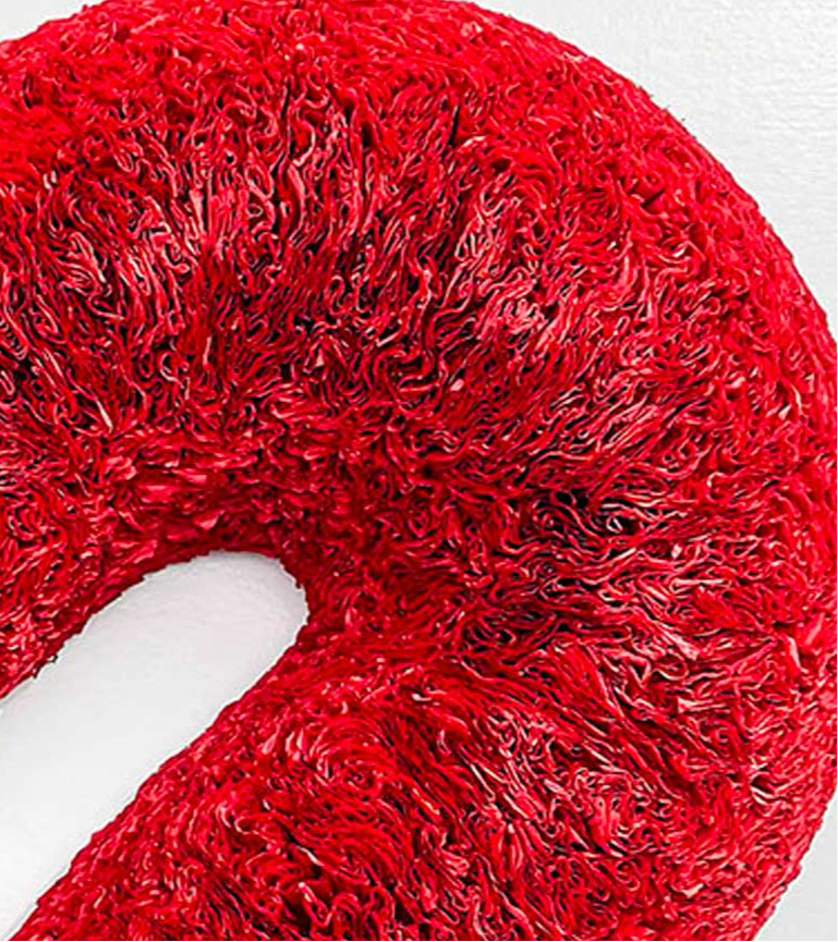 Red Heart Coffee Filter Wreath