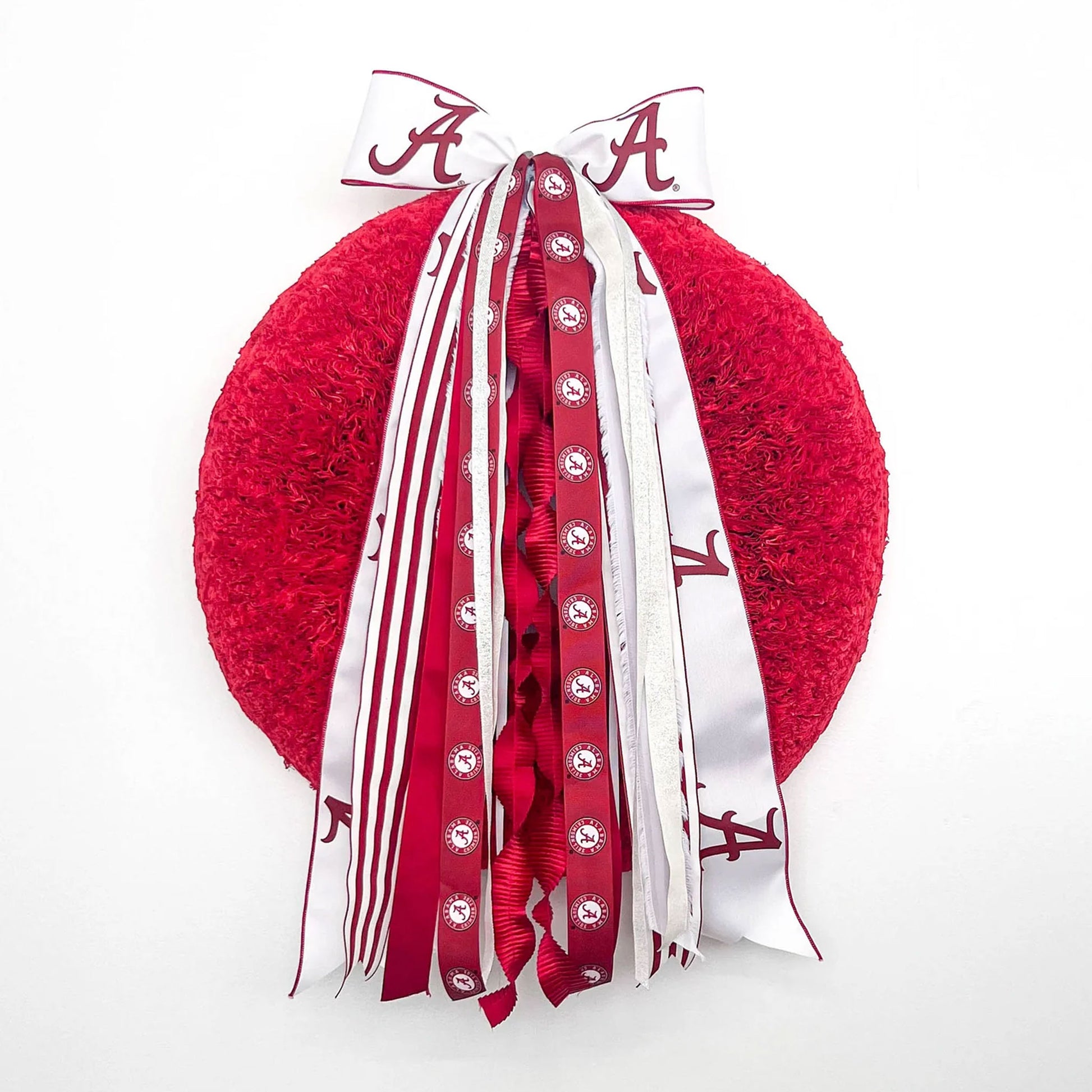 Alabama-Crimson-Tide-Collegiate-Ribbon-Set-with-Bow-on-Crimson-Red-Coffee-Filter-Wreath