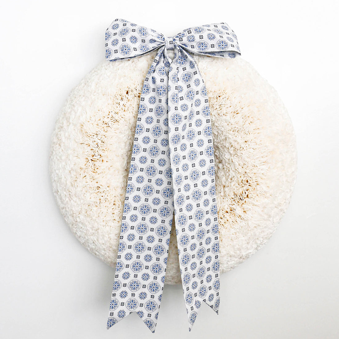 Bowhemian Bliss Bow on Large White Coffee Filter Wreath