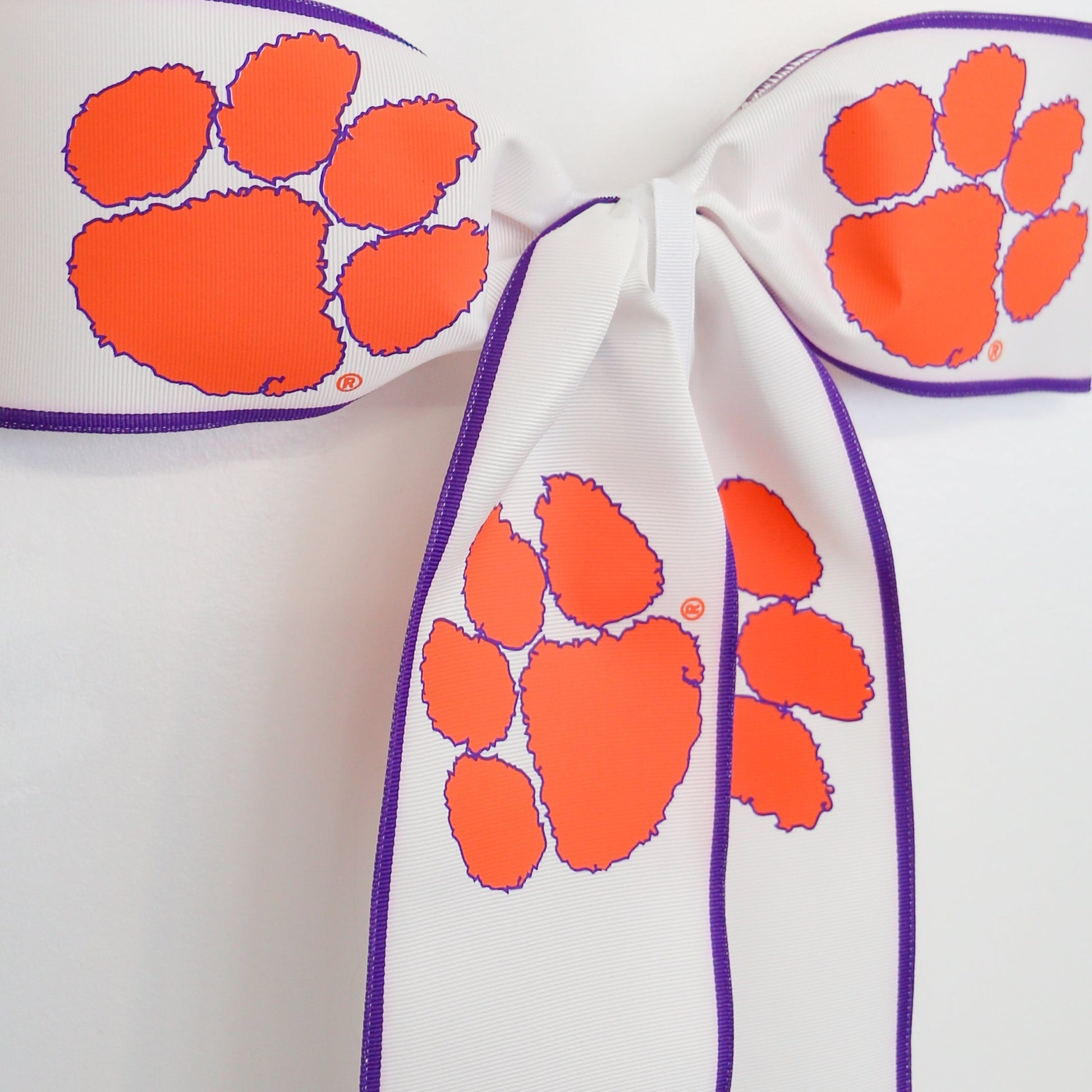 Clemson Tigers Collegiate Bow Close Up