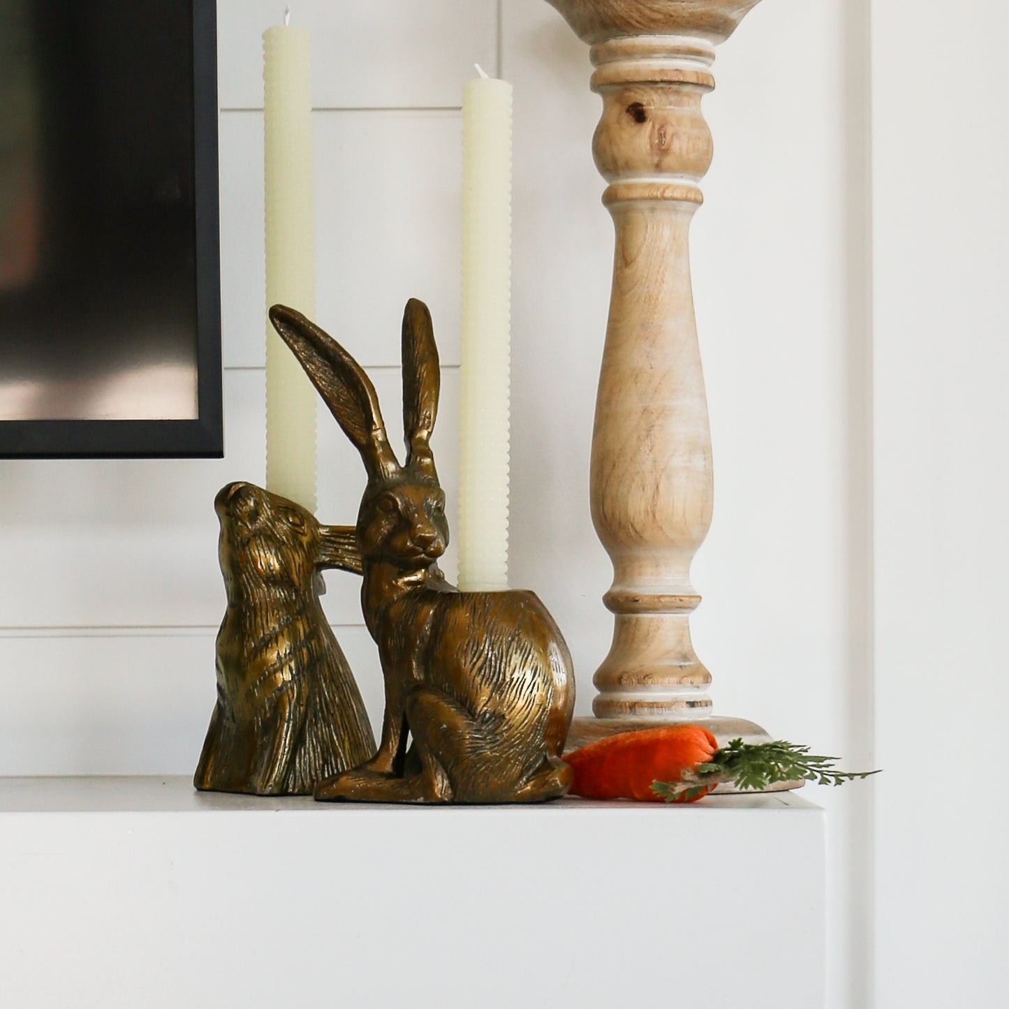 Gilded Hare Candle Holder 2