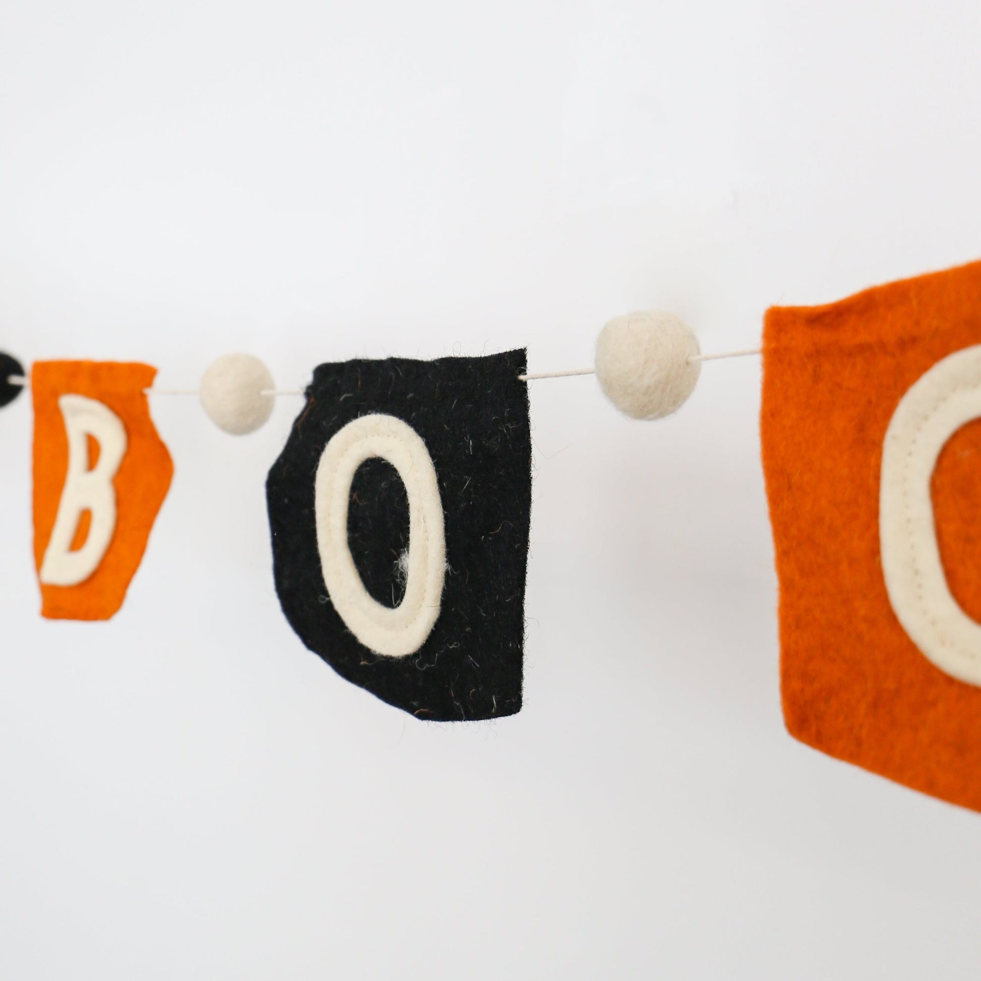 Halloween Boo Garland close up