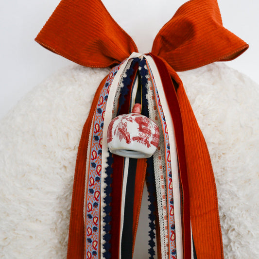 Rust Petite Pumpkin ribbon accessory