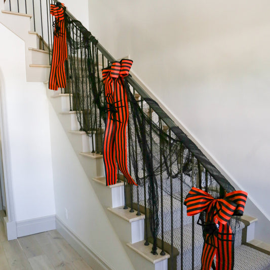 Halloween Banister Bows 