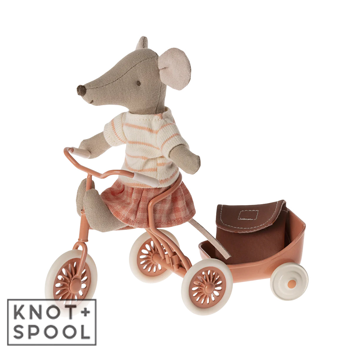 2024 Maileg Big Sister Coral Tricycle Mouse