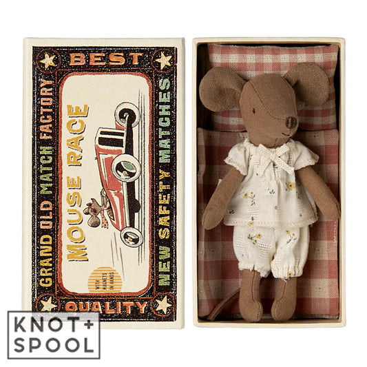 Maileg Big Sister Mouse with Pajamas In Matchbox