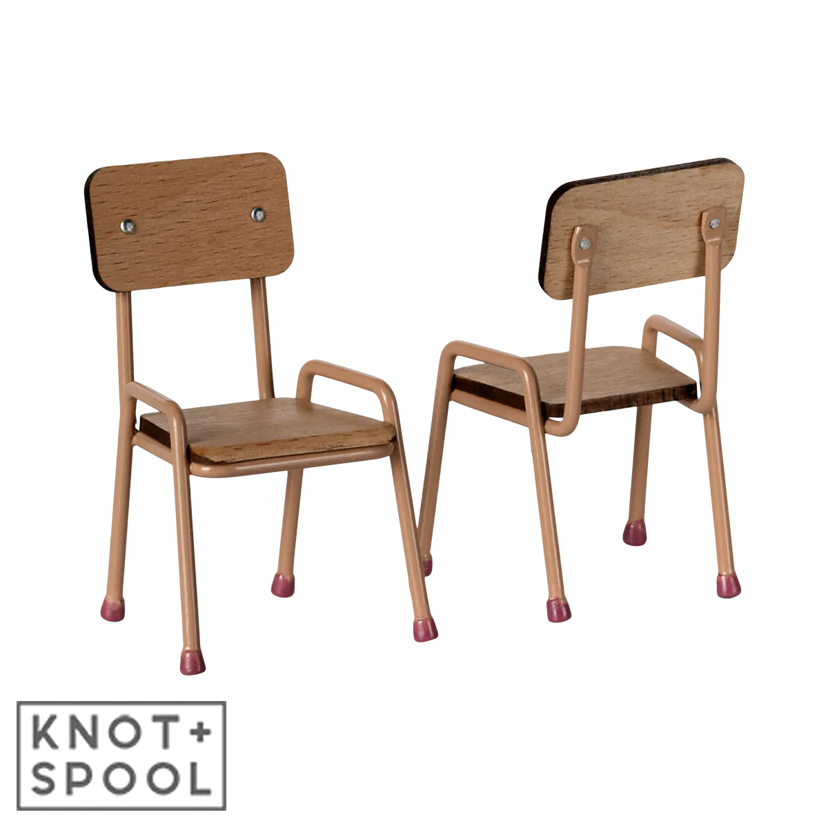 Maileg Dark Powder Mouse Chair Set