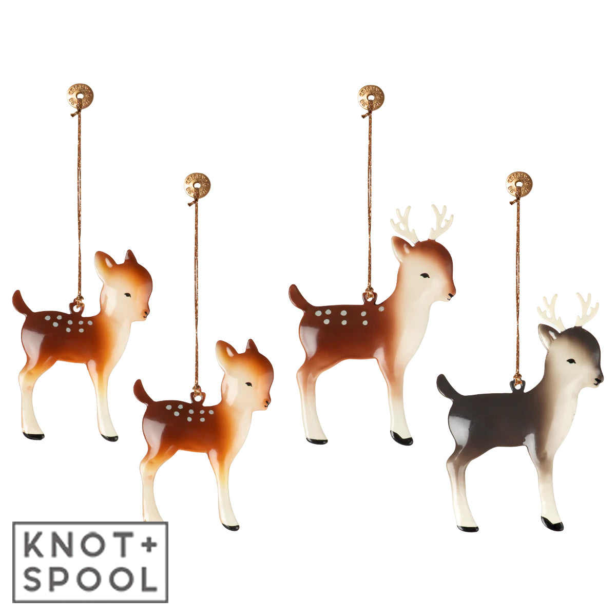 2024 Maileg Metal Reindeer Family Ornament Set