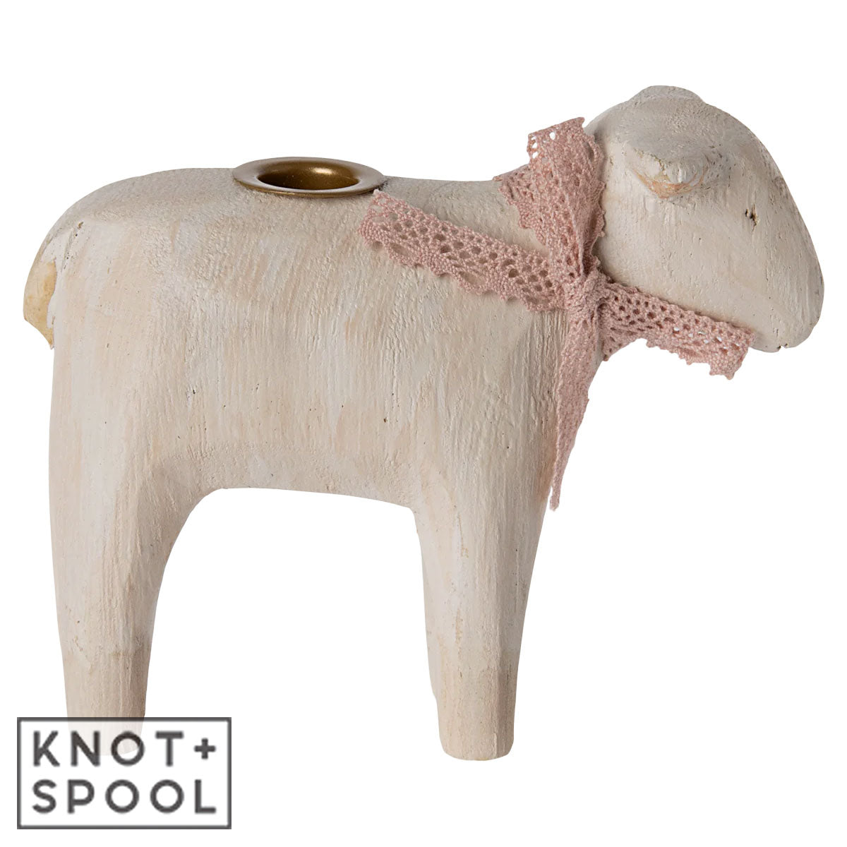 Maileg Rose Lamb Candle Holder