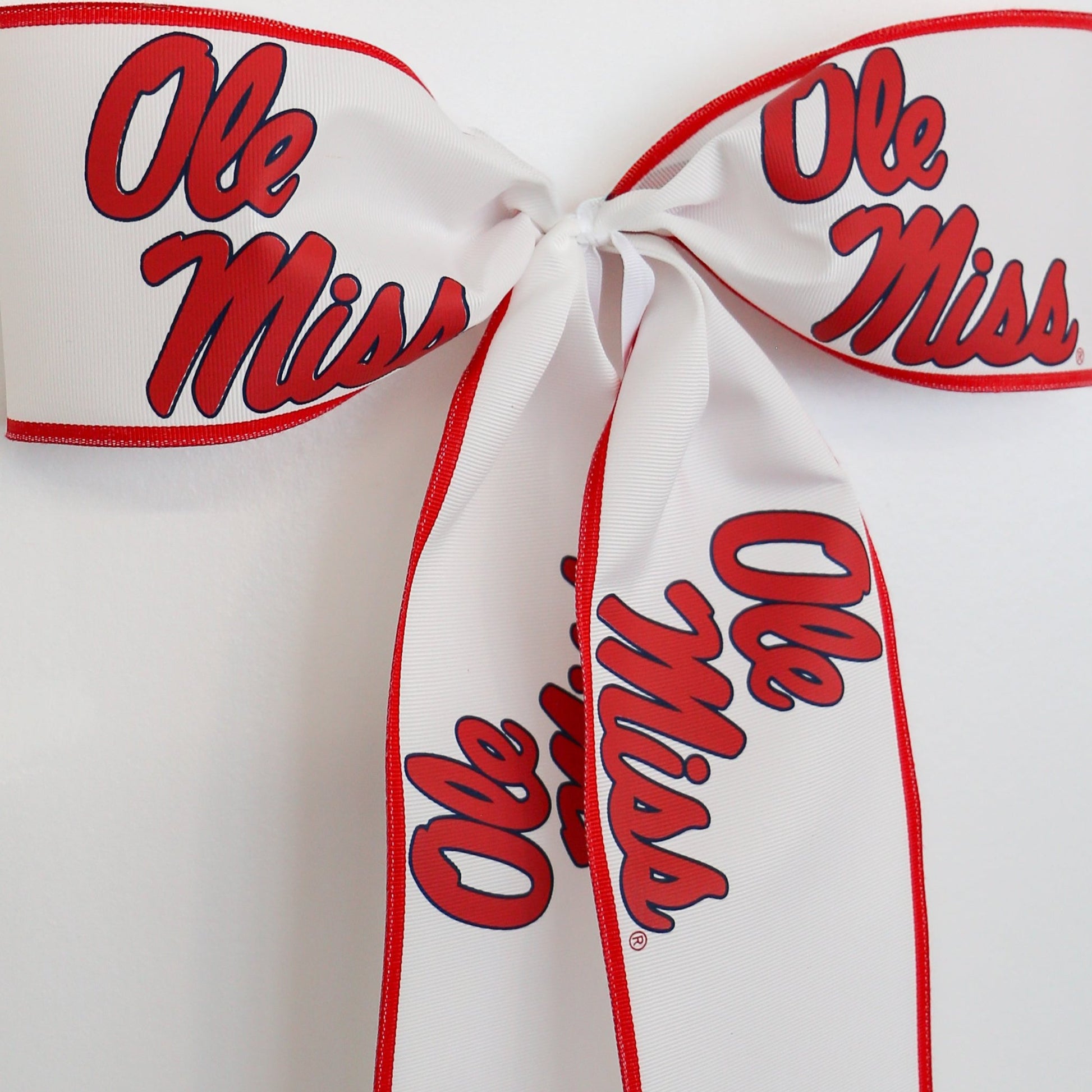 Ole Miss Collegiate Bow Close Up