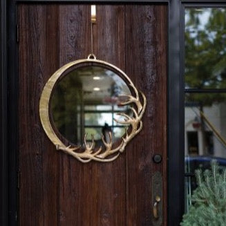 Gold Metal Deer Antler Wreath