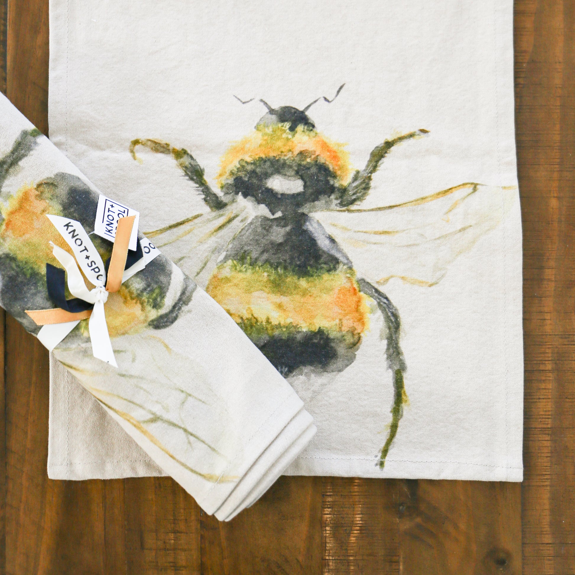 Small Canvas Honeybee Table Runner