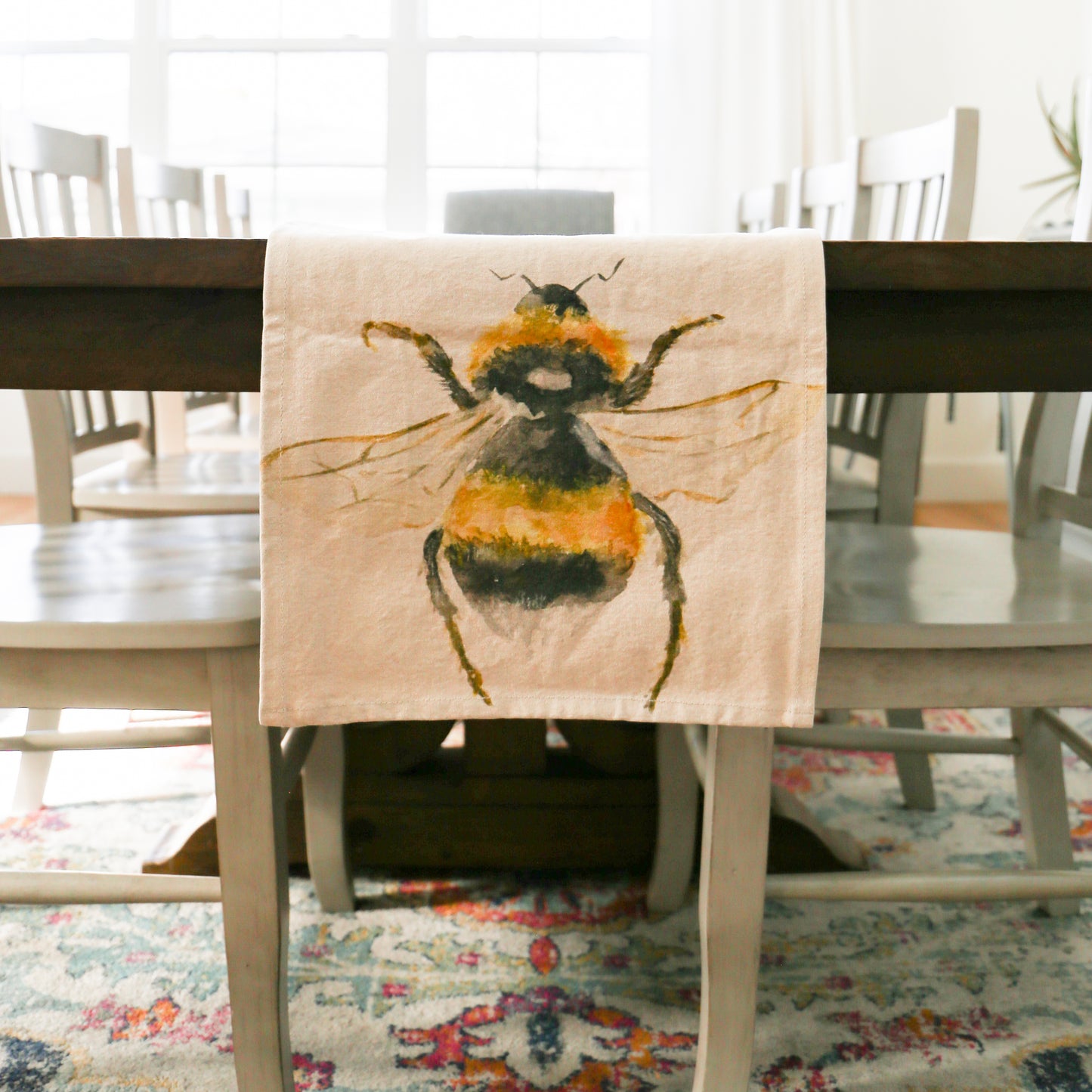 Small Canvas Honeybee Table Runner