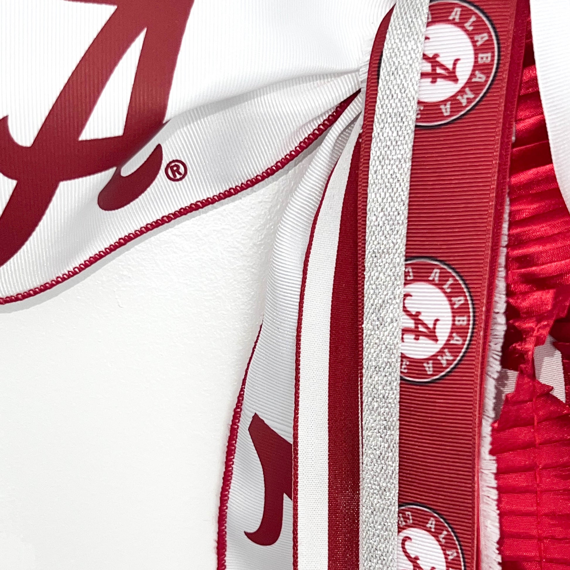 Close up of University of Alabama Ribbon Set