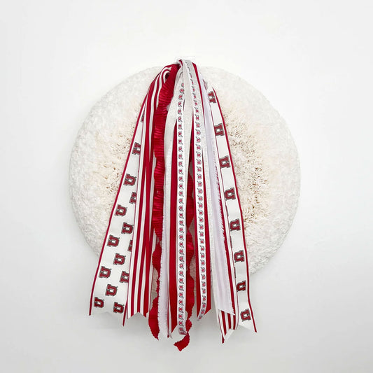 Utah Utes Collegiate RIBBON SET™ without Bow on White Coffee Filter Wreath