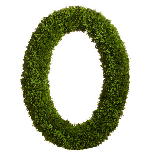 Oval Faux Cedar Wreath