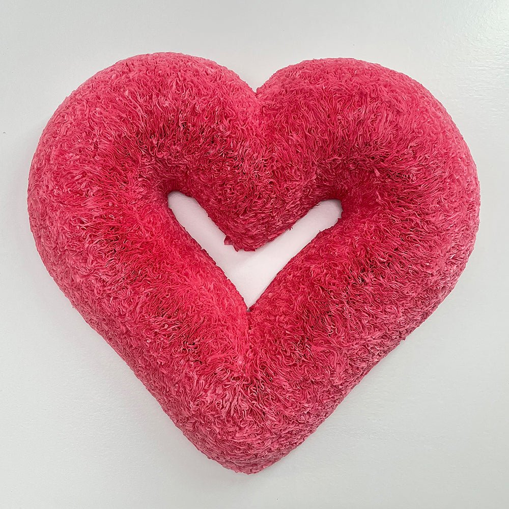 Bubble Gum Pink Heart Coffee Filter Wreath - Knot and Spool