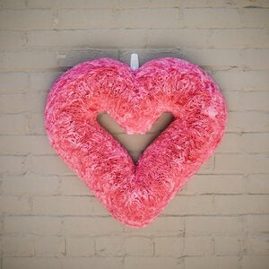 Bubble Gum Pink Heart Coffee Filter Wreath - Knot and Spool