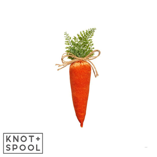 Plush Velvet Carrot | 9 - inch - Knot and Spool