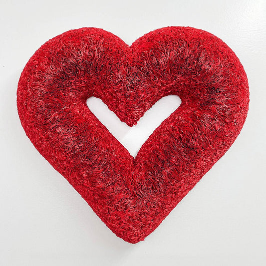 Red Heart Coffee Filter Wreath - Knot and Spool