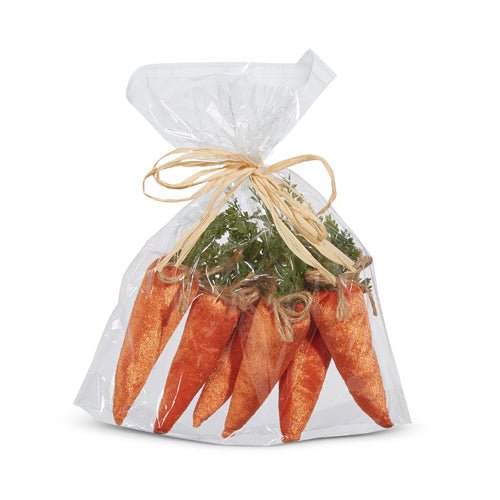 Set of 6 Plush Velvet Carrots | 7 - inch - Knot and Spool