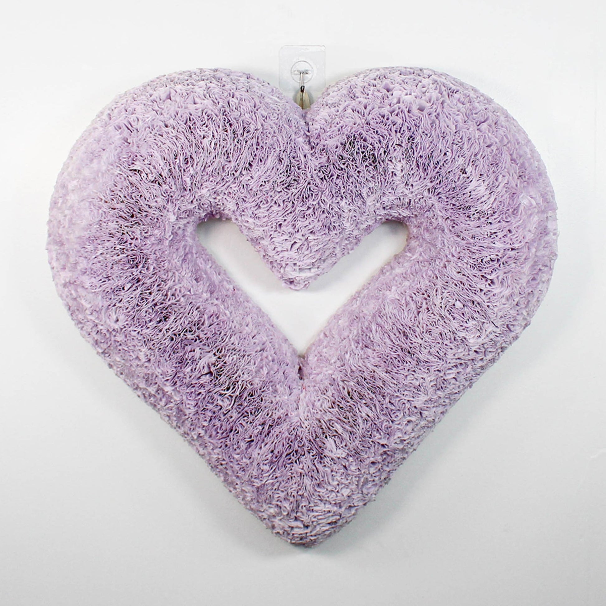 Soft Violet Heart Coffee Filter Wreath - Knot and Spool