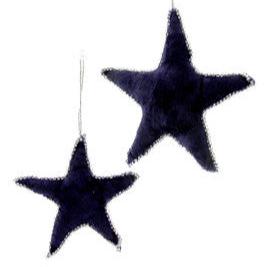 VELVET 5 POINT STAR BLUE 5" 1