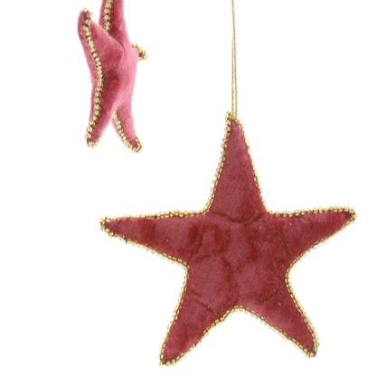 VELVET 5 POINT STAR RED | 5 inch 2